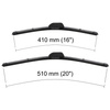 Spazzole tergicristallo anteriori compatibili con Honda S2000 Roadster (04.1999-06.2009) - tergicristalli auto - lame tergilunotto - spazzole piatte
