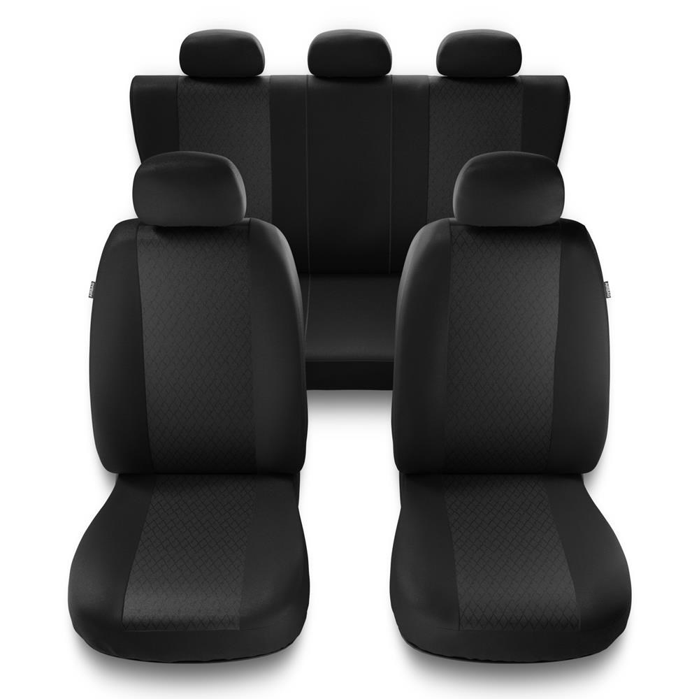 Coprisedili compatibili con Fiat Doblo I, II, III, IV (2000-2019) - fodere  sedili universali - set coprisedili auto - CM-G grigio