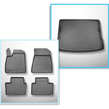 Completo di tappetini e tappetino per bagagliaio TPE per: Renault Austral Mild H
