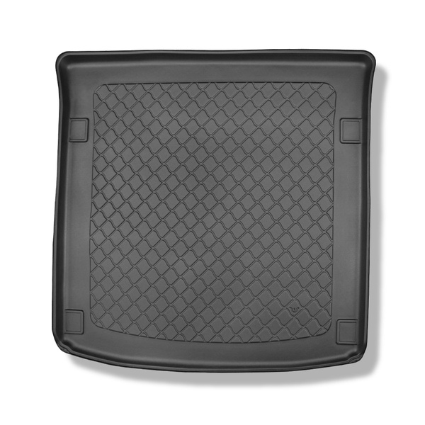 Vasca baule compatibile con SsangYong Rexton II Y400 SUV (11.2017-2025) - 5 posti; piano di carico regolabile nella posizione piu' bassa oppure senza piano di carico regolabile - tappetino per bagagliaio - tappeto bagagliaio per auto