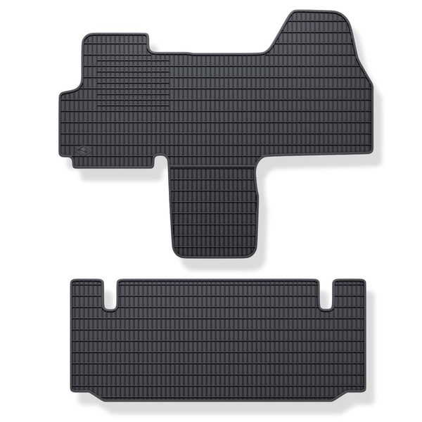 Tappetini auto in gomma compatibili con Fiat Ducato III Van (2007-2014) - tappeti gomma - nero - 2 pz.
