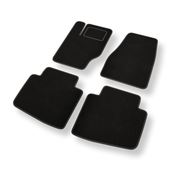 Premium tappetini auto in velluto compatibili con Jeep Commander I SUV (2006-2010) - tappeti auto nero