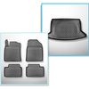 Completo di tappetini e tappetino per bagagliaio TPE per: Kia Ceed III CD 06.2018-.... (Hatchback) - bagagliaio inferiore; senza pavimento del bagagliaio a due livello