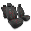 Coprisedili compatibili con Citroen C3 Aircross I, II (2017-....) - fodere sedili universali - set coprisedili auto - UNE-RD