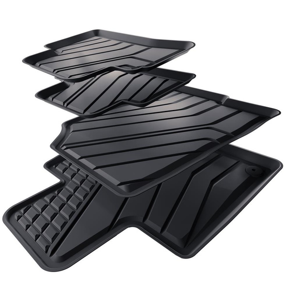 Tappetini Auto in TPE compatibili con Kia Sportage V SUV (2021-....) - anche per Mild Hybrid; non per HEV Hybrid e Plug-in Hybrid - tappeti auto neri