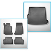 Completo di tappetini e tappetino per bagagliaio TPE per: Mercedes-Benz Classe E W213 11.2016-07.2023 (Station Wagon) - anche per i modelli con le guide del bagagliaio; non per versione Plug-in ibrida