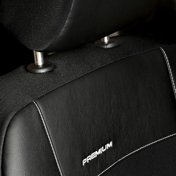 Coprisedili su misura compatibili con Citroen C-Elysee Berlina (2012-2021) - fodere sedili - set coprisedili auto - nero