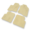 Premium tappetini auto in velluto compatibili con Fiat Panda III Hatchback, Van (2012-....) - tappeti auto beige