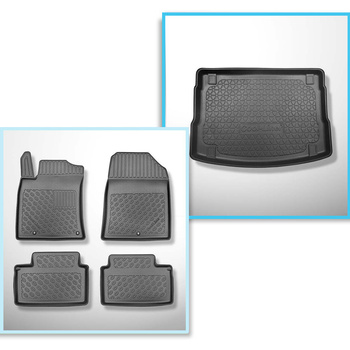 Completo di tappetini e tappetino per bagagliaio TPE PREMIUM per: Hyundai i30 II
