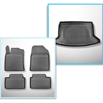 Completo di tappetini e tappetino per bagagliaio TPE per: Kia Ceed III CD 06.201