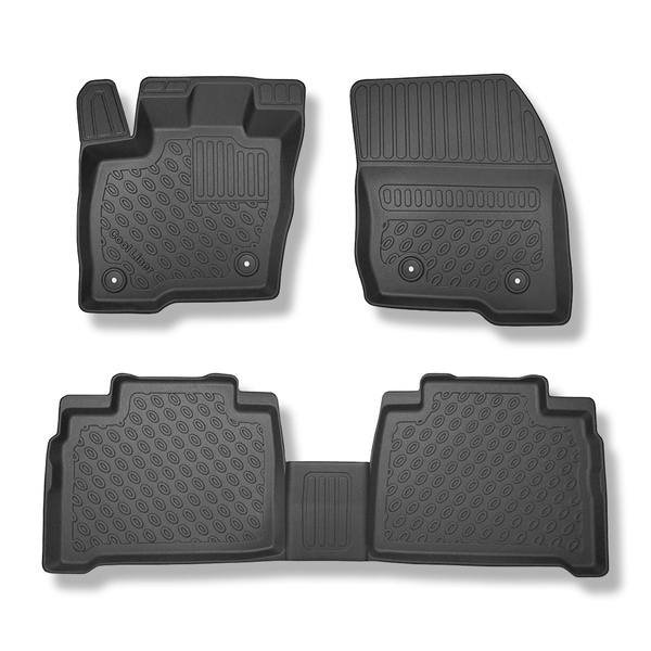Tappetini Auto in TPE compatibili con Ford S-Max II Monovolume (09.2015-2023) - 5 o 7 posti; senza la terza fila di sedili - tappeti auto neri