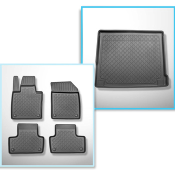 Completo di tappetini e tappetino per bagagliaio TPE per: Volvo XC60 II 07.2017-