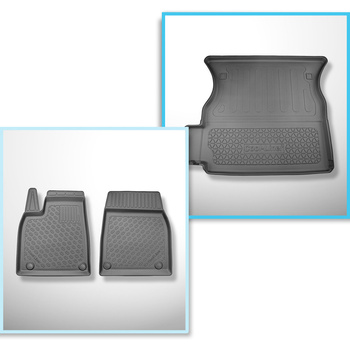 Completo di tappetini e tappetino per bagagliaio TPE per: Tesla Model X 01.2021-