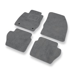 Premium tappetini auto in velluto compatibili con Ford Fiesta VI Hatchback, Van (2008-2012) - tappeti auto grigio