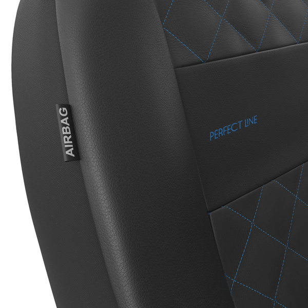 Coprisedili anteriori compatibili con Alfa Romeo Idea (2000-2010) - fodere sedili universali - set coprisedili auto - PRP-BL