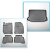 Completo di tappetini e tappetino per bagagliaio TPE per: Hyundai Kona Hybrid 09.2019-03.2023 (SUV) - non per la versione elettrica