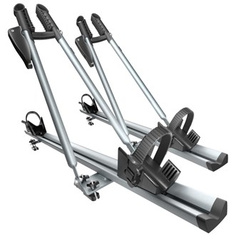 2x Portabici da tetto, Portabiciclette con barra in alluminio e chiusura a chiave - 2xM-17