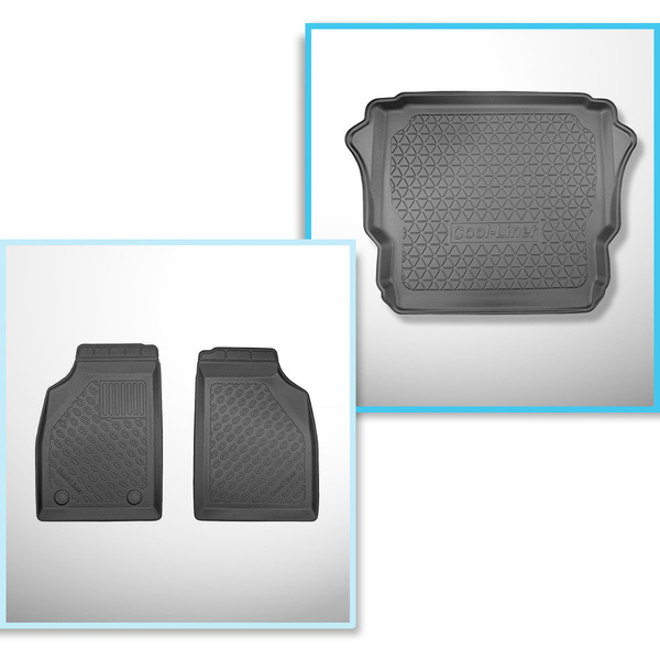 Completo di tappetini e tappetino per bagagliaio TPE per: Ligier JS60 09.2020-.... (SUV)