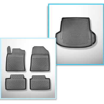 Completo di tappetini e tappetino per bagagliaio TPE per: Kia ProCeed 12.2018-..