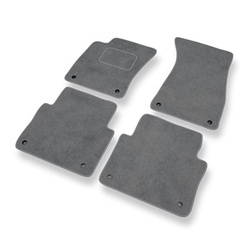 Premium tappetini auto in velluto compatibili con Audi A8 II D3 (versione lunga) (2002-2010) - tappeti auto grigio
