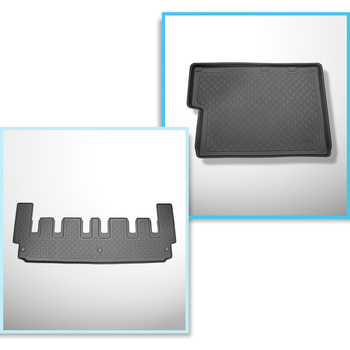 Completo di tappetini e tappetino per bagagliaio TPE per: Ford Tourneo Custom L2