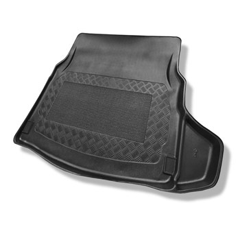 Vasca baule compatibile con Mercedes-Benz C-Class W205 Berlina (03.2014-11.2020) - sedile posteriore ribaltate (diviso); cavità destra amovibile in modelli con rete laterale - tappetino per bagagliaio - tappeto bagagliaio per auto