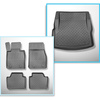 Completo di tappetini e tappetino per bagagliaio TPE per: BMW 3 F30 01.2012-02.2019 (Berlina) - senza X-drive