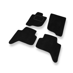 Premium tappetini auto in velluto compatibili con Mitsubishi L200 IV (2006-2015) - tappeti auto nero