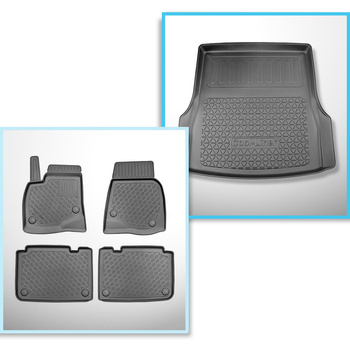 Completo di tappetini e tappetino per bagagliaio TPE per: Tesla Model S 07.2012-