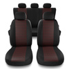 Coprisedili compatibili con Peugeot 307 I, II (2001-2012) - fodere sedili universali - set coprisedili auto - PF-RD