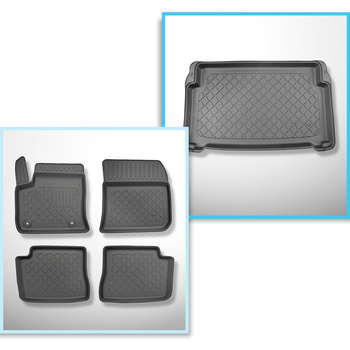 Completo di tappetini e tappetino per bagagliaio TPE per: Opel Mokka-e 02.2021-.