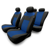 Coprisedili compatibili con Alfa Romeo 166 I, II, III (1998-2007) - fodere sedili universali - set coprisedili auto - RSL-BL