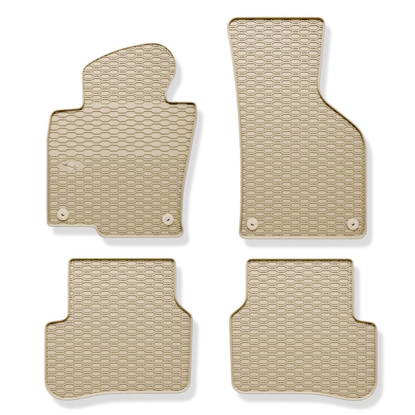 Tappetini auto in gomma compatibili con Volkswagen Passat B6 (2005-2010) - tappeti gomma - beige