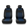 Coprisedili anteriori compatibili con Seat Leon I, II, III (1999-2019) - fodere sedili universali - set coprisedili auto - 2XL-BL