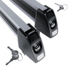 Portasci per barre portatutto - Ski rack M-7703s - argento - per 3 paia di sci o 2 tavole da snowboard