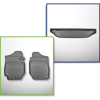Completo di tappetini e tappetino per bagagliaio TPE per: Suzuki Jimny II GJ 10.