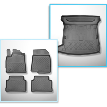 Completo di tappetini e tappetino per bagagliaio TPE per: Dacia Jogger 03.2022-.