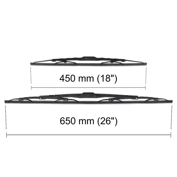 Spazzole tergicristallo anteriori compatibili con Smart Forfour Hatchback (01.2004-06.2007) - tergicristalli auto - lame tergilunotto - spazzole standard