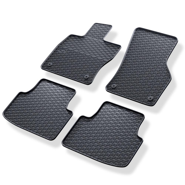 Tappetini auto in gomma compatibili con Audi A3 8V Berlina (2012-2020) - tappeti gomma - nero - 4 pz.