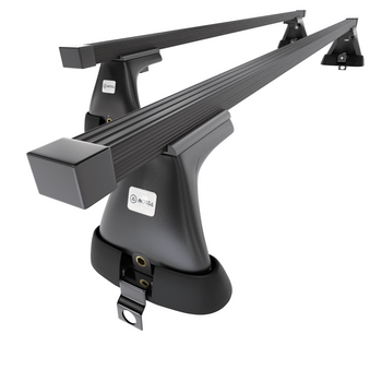 Barre portatutto in acciaio compatibili con Mercedes-Benz Classe S W220 Berlina (1999-2005) - senza punti di fissaggio di serie - portapacchi auto colore nero - portabagagli barre da tetto