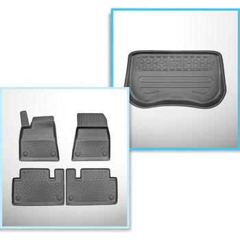 Completo di tappetini e tappetino per bagagliaio TPE per: Tesla Model 3 07.2017-