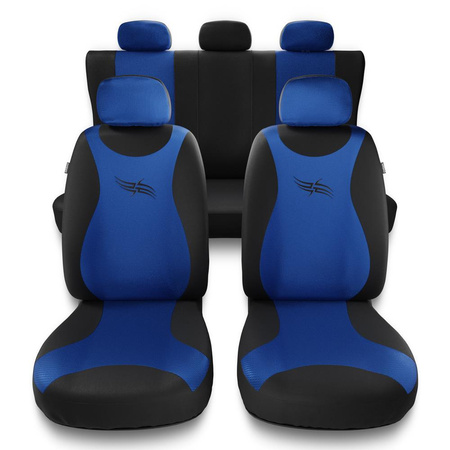 Coprisedili compatibili con Volkswagen Passat CC (2008-2011) - fodere sedili universali - set coprisedili auto - TR-BL