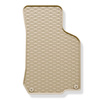 Tappetini auto in gomma compatibili con Volkswagen New Beetle Hatchback, Cabriolet (1998-2010) - tappeti gomma  - beige - 4 pz.