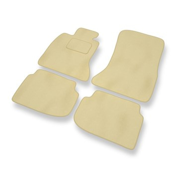 Premium tappetini auto in velluto compatibili con BMW 7 V F01/F02 (2008-2015) - tappeti auto beige