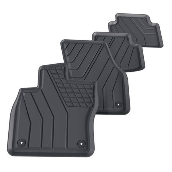 Tappetini Auto in TPE compatibili con Audi Q3 II SUV (2018-....) - tappeti auto neri