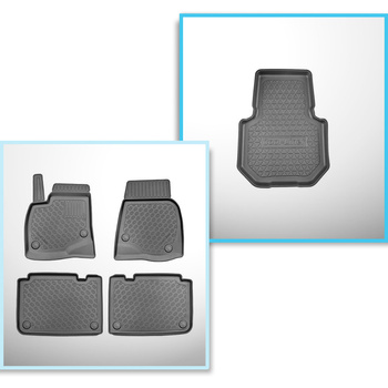 Completo di tappetini e tappetino per bagagliaio TPE per: Tesla Model S 07.2012-