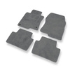 Premium tappetini auto in velluto compatibili con Honda Accord VIII (2008-2016) - tappeti auto grigio