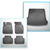 Completo di tappetini e tappetino per bagagliaio TPE per: Audi Q7 4M 06.2015-.... (SUV) - 5/7 sedili (3a fila abbassata); anche per i modelli con le guide del bagagliaio; senza terza fila