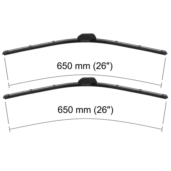 Spazzole tergicristallo anteriori compatibili con Kia Carens IV Monovolume (01.2013-2019) - tergicristalli auto - lame tergilunotto - spazzole piatte