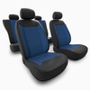 Coprisedili compatibili con Alfa Romeo 166 I, II, III (1998-2007) - fodere sedili universali - set coprisedili auto - RYL-BL